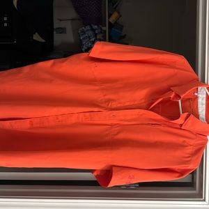 Men’s Large Under Armour button down Peach/ orange tint